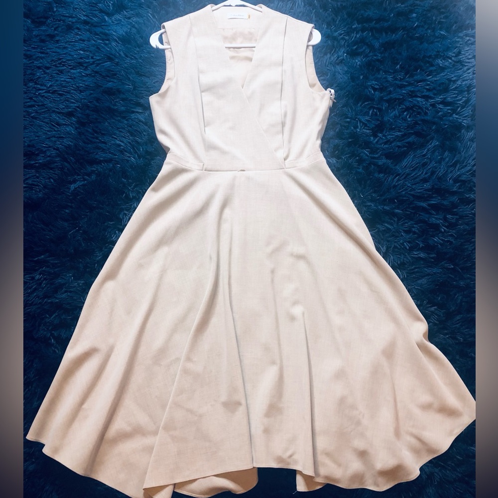 Calvin Klein Sleeveless Asymmetric A-Line/ Fit and Flare Midi Dress. 8
